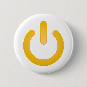 Badge Rond 5 Cm Bouton simple de puissance