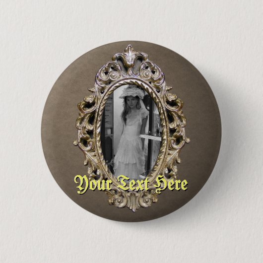 Badge Rond 5 Cm Bouton simple élégant de cadre (Devant)