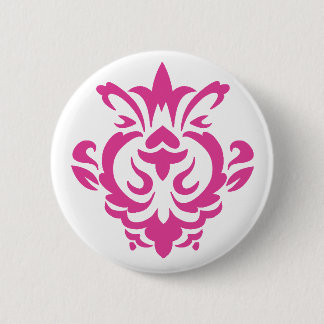 Badge Rond 5 Cm Bouton (simple) rose baroque