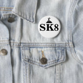 Badge Rond 5 Cm Bouton SK8 (En situation)