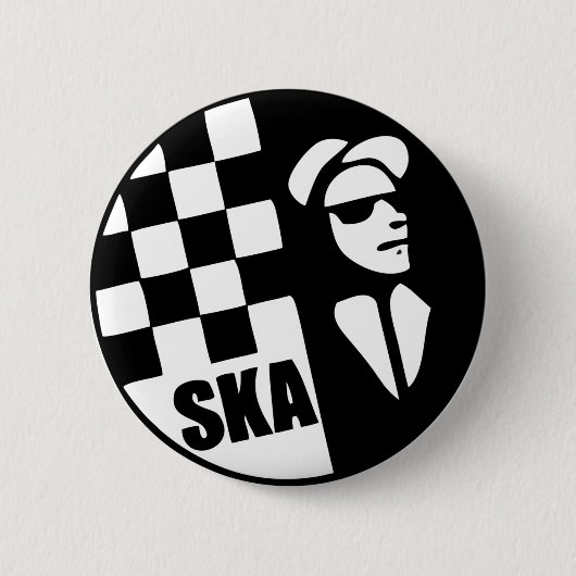Badge Rond 5 Cm Bouton SKA (Devant)