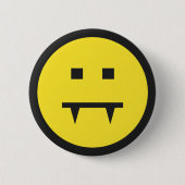 Badge Rond 5 Cm Bouton Smilie Vampyre (Devant)