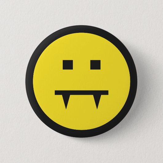 Badge Rond 5 Cm Bouton Smilie Vampyre (Devant)