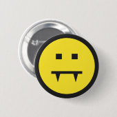 Badge Rond 5 Cm Bouton Smilie Vampyre (Devant & derrière)