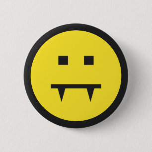 Badge Rond 5 Cm Bouton Smilie Vampyre