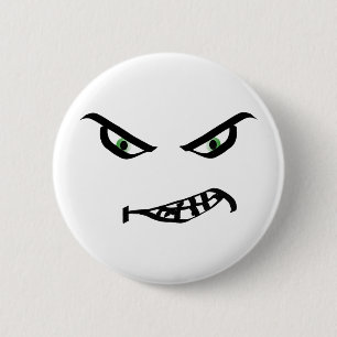 Badge Rond 5 Cm Bouton Snarly de visage
