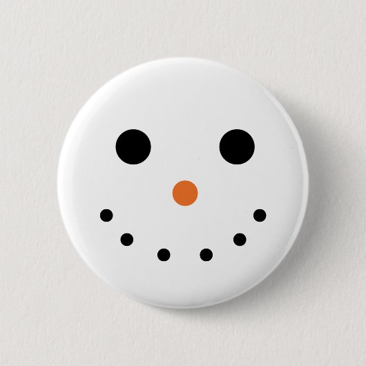 Badge Rond 5 Cm Bouton Snowman (Devant)