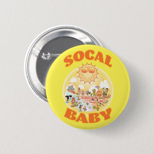 Badge Rond 5 Cm Bouton SoCal (Devant & derrière)