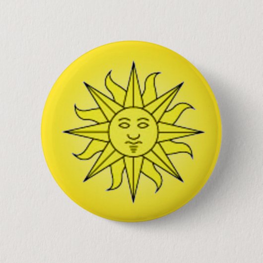 Badge Rond 5 Cm Bouton Soleil (Devant)