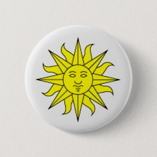 Badge Rond 5 Cm Bouton Soleil (Devant)