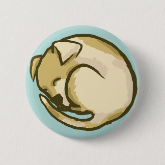 Badge Rond 5 Cm Bouton somnolent de chiot