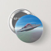 Badge Rond 5 Cm Bouton Soucoupe volante (Devant & derrière)