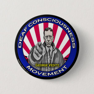 Badge Rond 5 Cm Bouton sourd de mouvement de conscience
