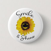 Badge Rond 5 Cm Bouton Sourire et brillance (Devant)