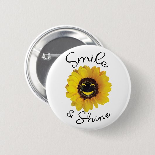 Badge Rond 5 Cm Bouton Sourire et brillance (Devant & derrière)