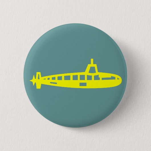 Badge Rond 5 Cm Bouton sous-marin jaune (Devant)