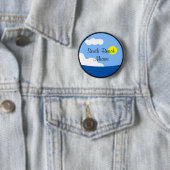 Badge Rond 5 Cm Bouton South Beach Miami (En situation)