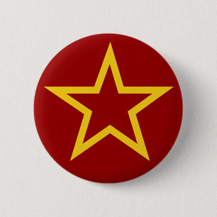 Badge Rond 5 Cm Bouton soviétique d'étoile de drapeau