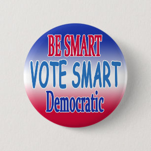 Badge Rond 5 Cm Bouton Soyez intelligent Vote