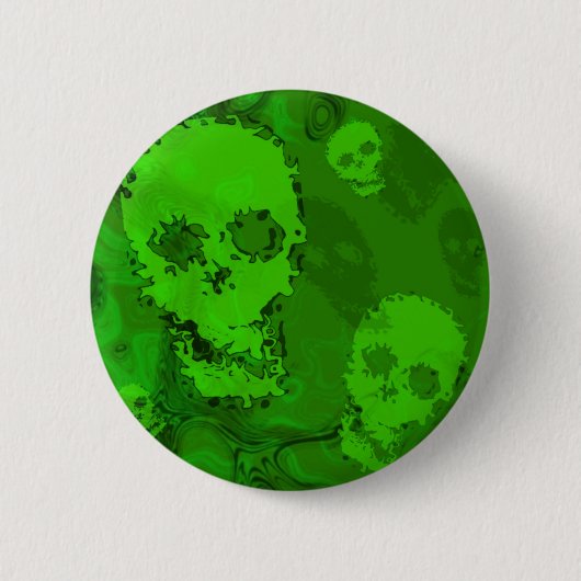 Badge Rond 5 Cm Bouton Spectres de crâne (Devant)