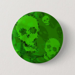 Badge Rond 5 Cm Bouton Spectres de crâne