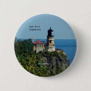 Badge Rond 5 Cm Bouton Split Rock Lighthouse