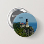 Badge Rond 5 Cm Bouton Split Rock Lighthouse (Devant & derrière)