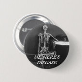Badge Rond 5 Cm Bouton squelette Menieres (Devant & derrière)