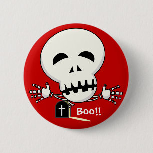 Badge Rond 5 Cm Bouton squelettique