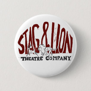 Badge Rond 5 Cm Bouton Stag and Lion Theatre 