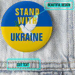 Badge Rond 5 Cm Bouton Stand With Ukraine<br><div class="desc">Le soutien à l'Ukraine est présent dans le monde entier,  appelant à mettre fin à la violence. Express votre solidarité avec une nation qui se bat pour survivre avec ce bouton.</div>