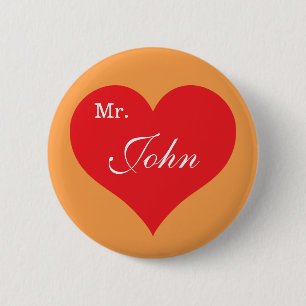 Badge Rond 5 Cm Bouton standard rond fait sur commande de coeur de