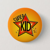 Badge Rond 5 Cm Bouton Star Super Kid Round (Devant)