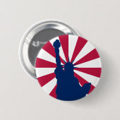 Badge Rond 5 Cm Bouton Statue de la Liberté (Devant & derrière)