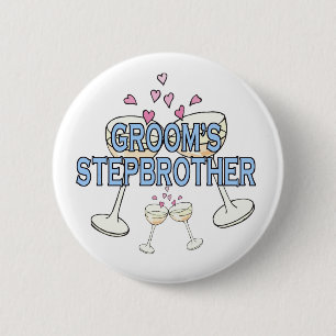 Badge Rond 5 Cm Bouton : Stepbrother de Groom