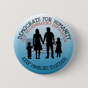 Badge Rond 5 Cm Bouton Stop Discriminator Deportation Immigration