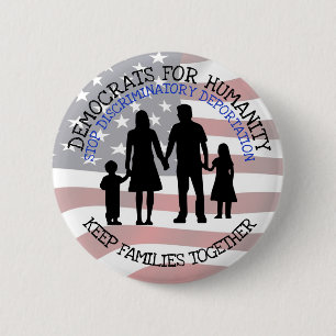Badge Rond 5 Cm Bouton Stop Discriminator Deportation Immigration
