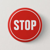 Badge Rond 5 Cm Bouton STOP Sign (Devant)