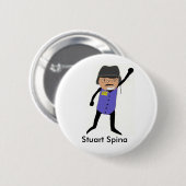 Badge Rond 5 Cm Bouton Stuart Spina - customisé (Devant & derrière)