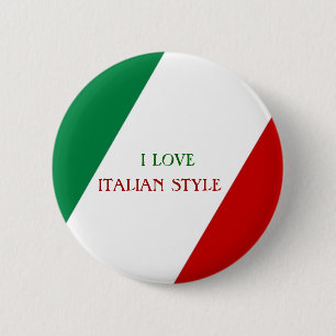Badge Rond 5 Cm Bouton STYLE ITALIEN