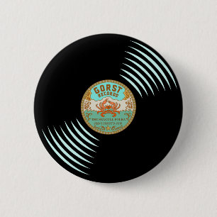 Badge Rond 5 Cm Bouton Style rétro des enregistrements Gorst