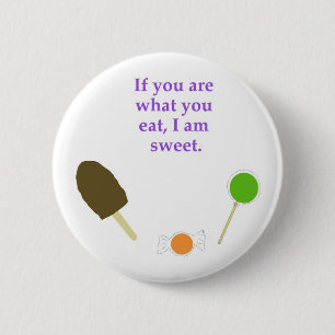 Badge Rond 5 Cm Bouton Sucre