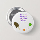 Badge Rond 5 Cm Bouton Sucre (Devant & derrière)