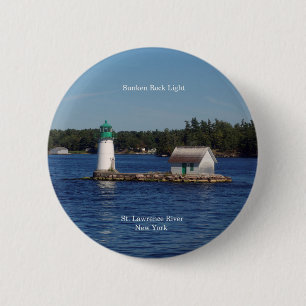 Badge Rond 5 Cm Bouton Sunken Rock Light