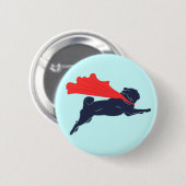 Badge Rond 5 Cm Bouton superbe de carlin (Devant & derrière)