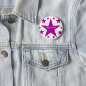 Badge Rond 5 Cm Bouton Superstar, violet (En situation)