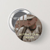 Badge Rond 5 Cm Bouton Support Our Troops (Devant & derrière)
