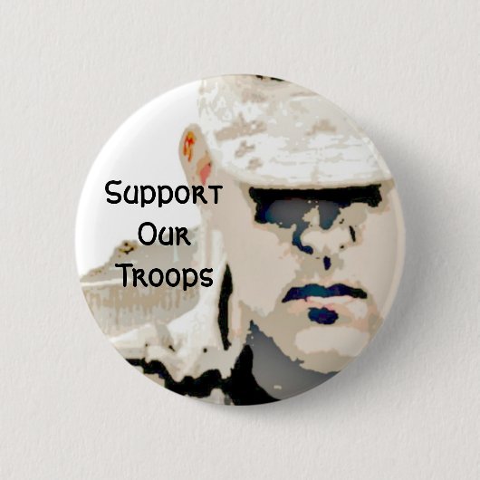 Badge Rond 5 Cm Bouton Support Our Troops (Devant)