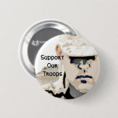 Badge Rond 5 Cm Bouton Support Our Troops (Devant & derrière)