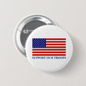 Badge Rond 5 Cm Bouton Support Our Troops (Devant & derrière)